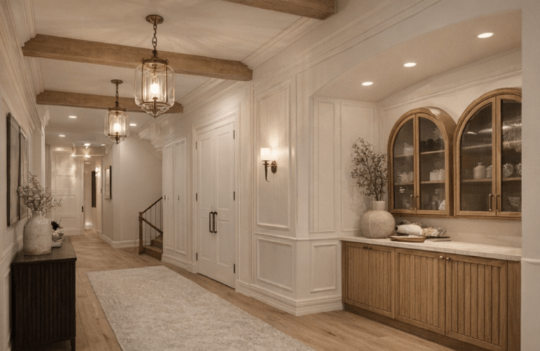 Legacy Oak detail — Evanston — sunroom
